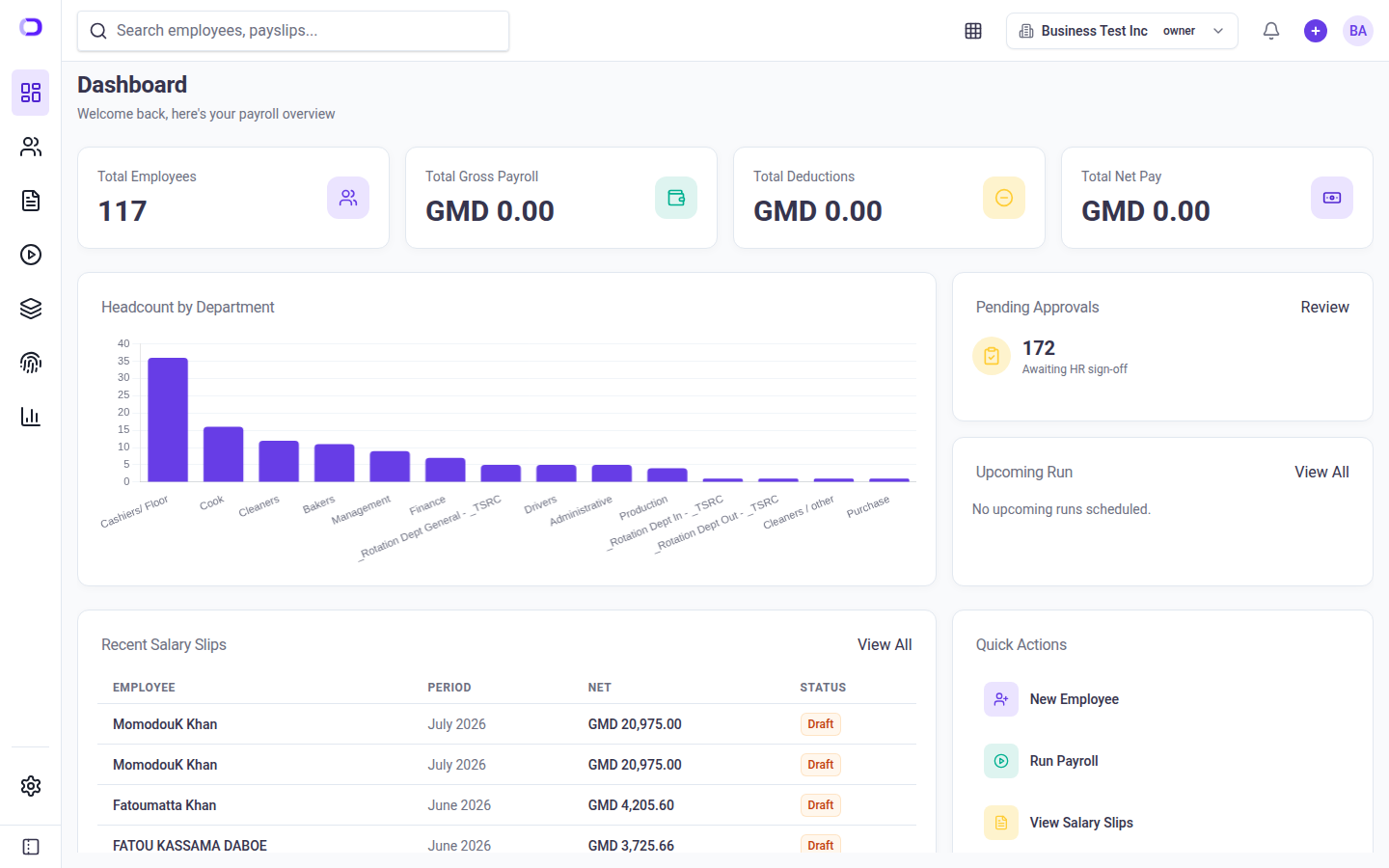 Jokoor Payroll dashboard